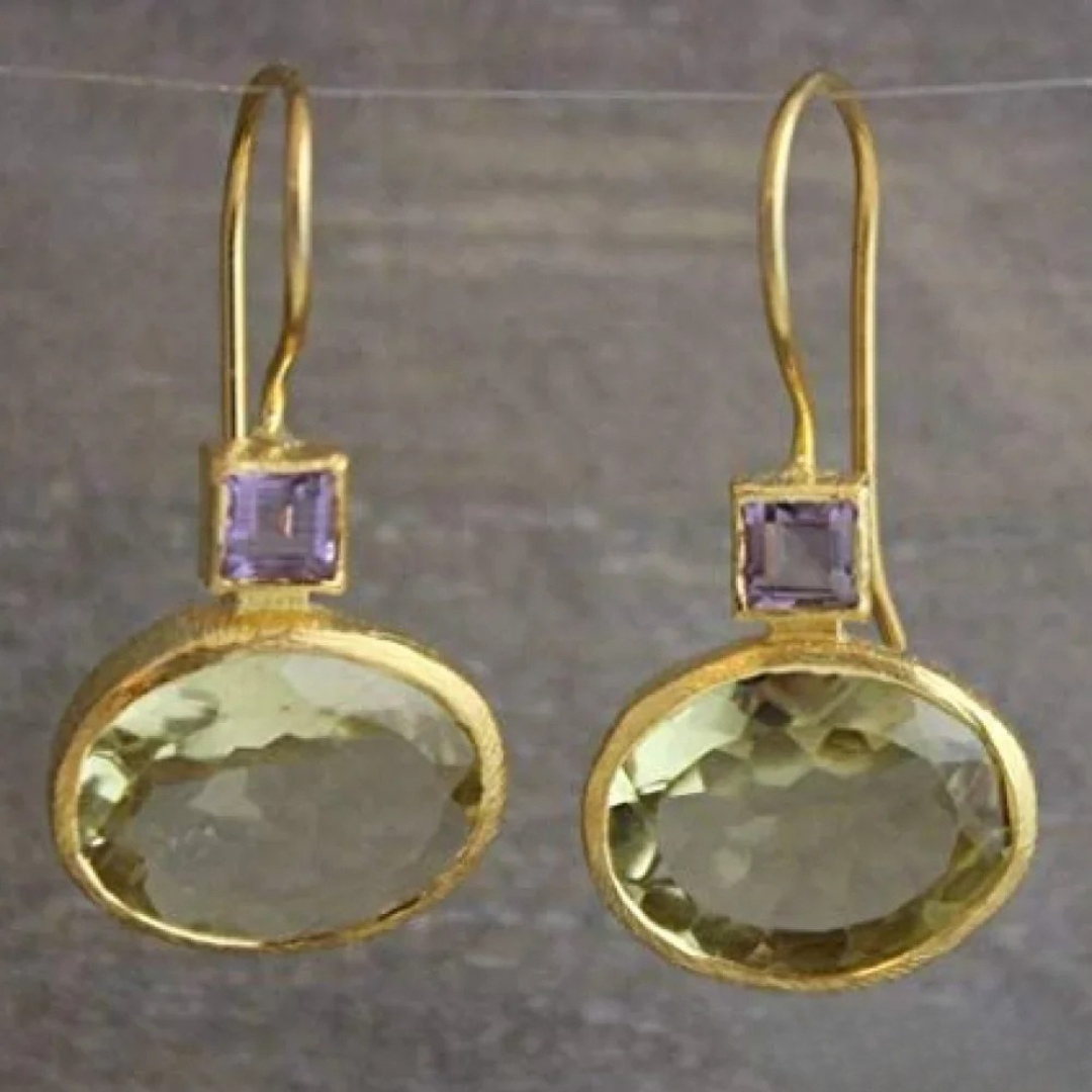Vintage Emerald Gemstone Earrings