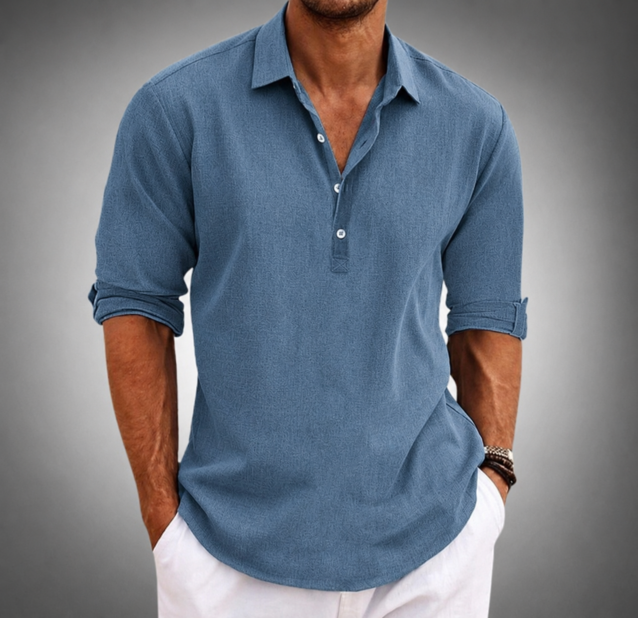 Men’s Linen Polo Shirt – Classic Style for Spring & Summer