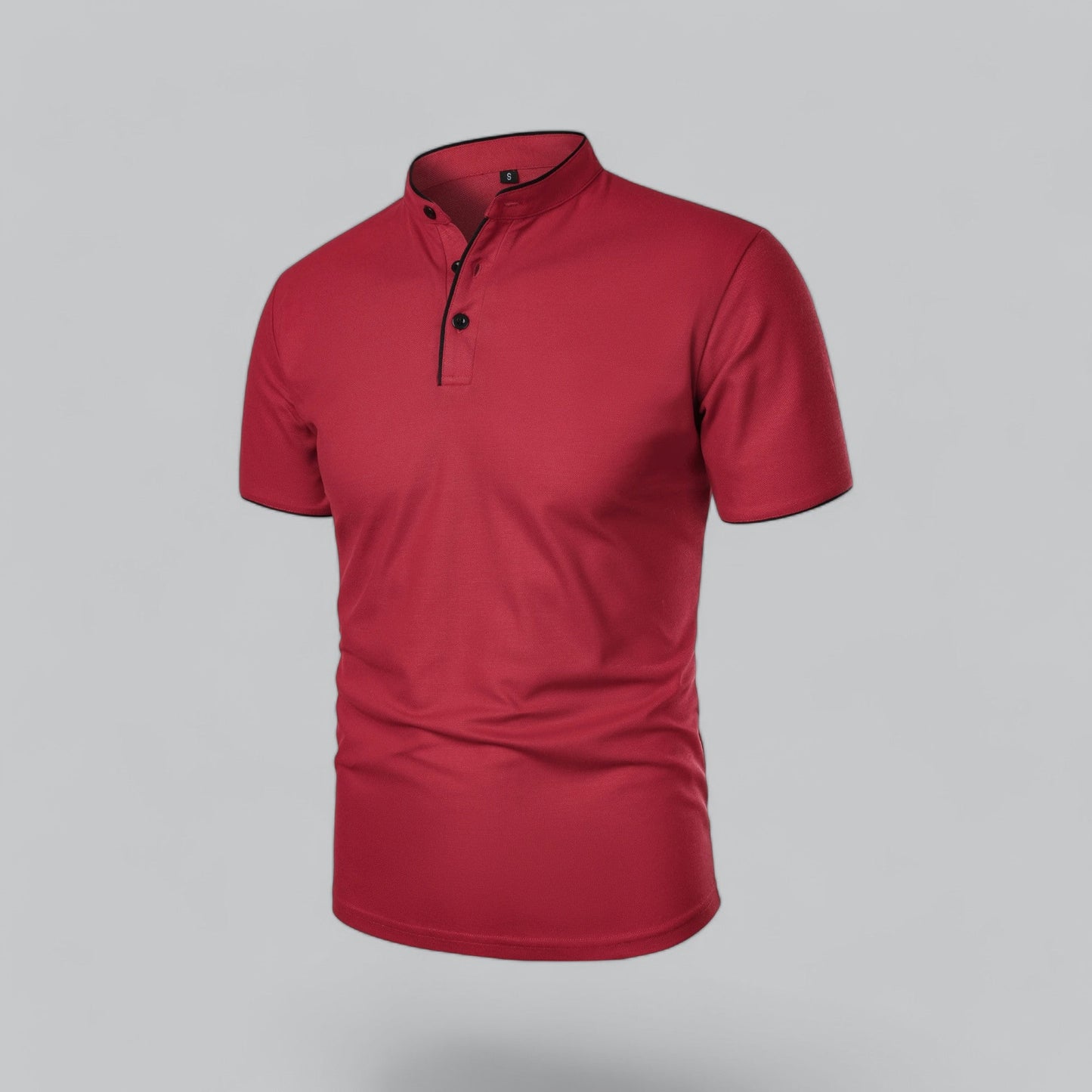 Men’s Collarless Polo Shirt – Classic Style for Any Occasion