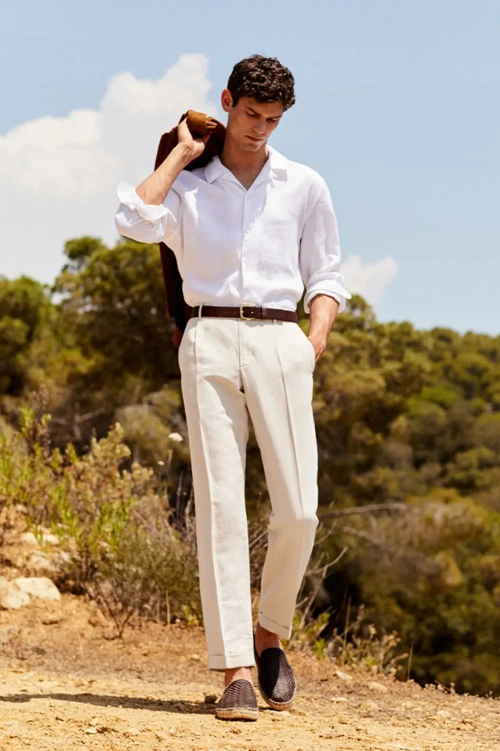 Men's Linen Button-Up Shirt - Hobby Collar for Every Occasion