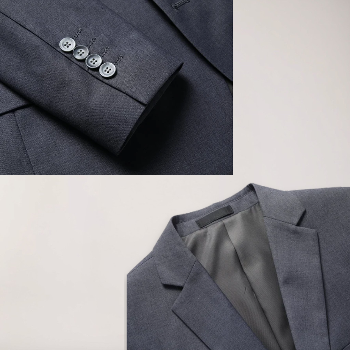 Men's Three-Piece Formal Suit - Classic Blazer, Waistcoat, and Trousers for Weddings and Events