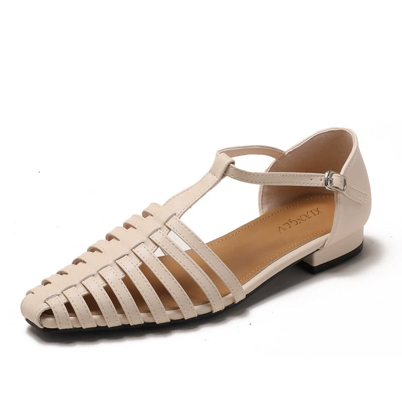 Chic Woven Closed-Toe Slip-On Sandals for Everyday Wear