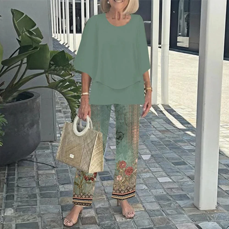 Chic Printed Lounge Set for Everyday Wear