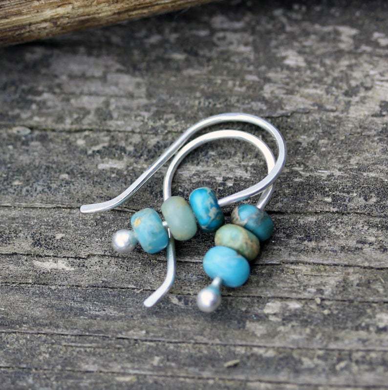 Yuna - Vintage Turquoise Drop Earrings