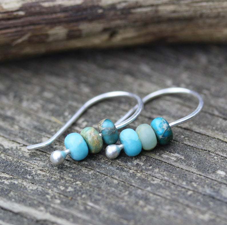 Yuna - Vintage Turquoise Drop Earrings