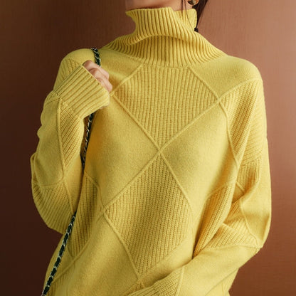 Chic Diamond Knit Sweater for Any Occasion