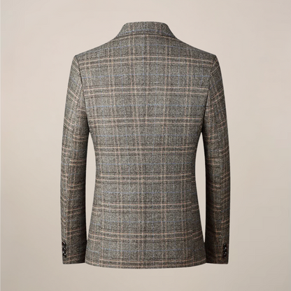Men’s Embroidered Slim Fit Blazer – Stylish One-Button Jacket for Formal Events