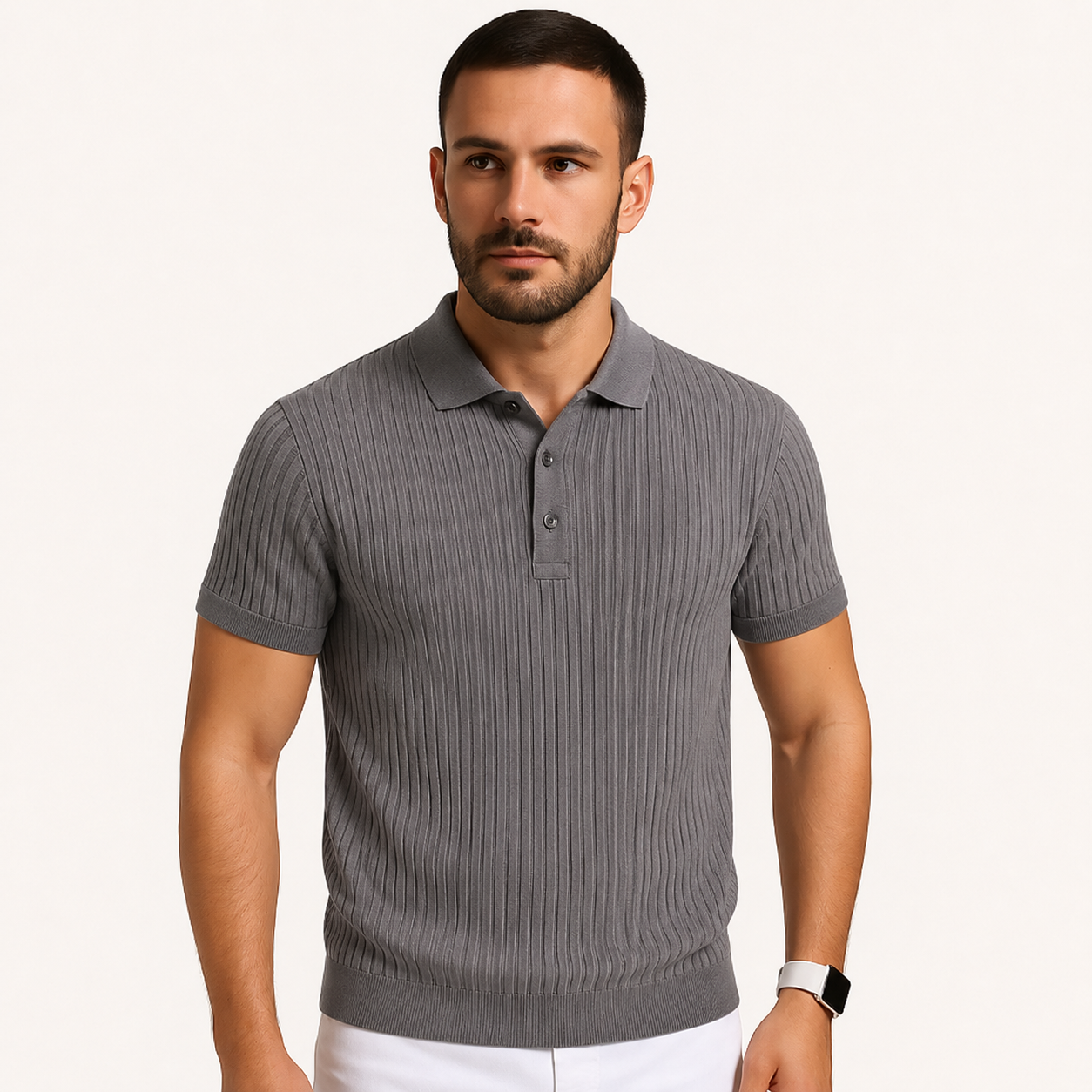 Men’s Muscle Fit Polo Shirt – Athletic Fabric for Smart Casual Wear