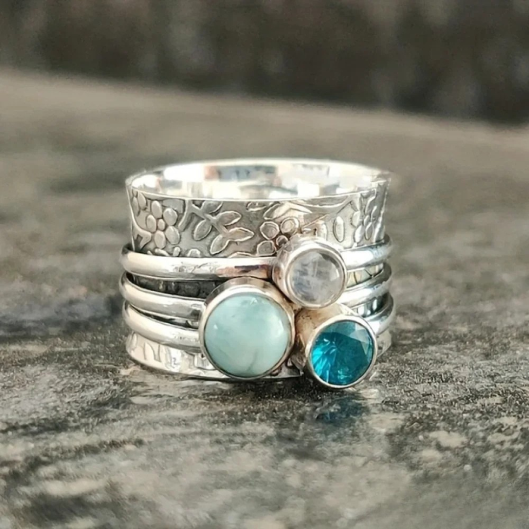 Genuine Blue Gemstone Ring