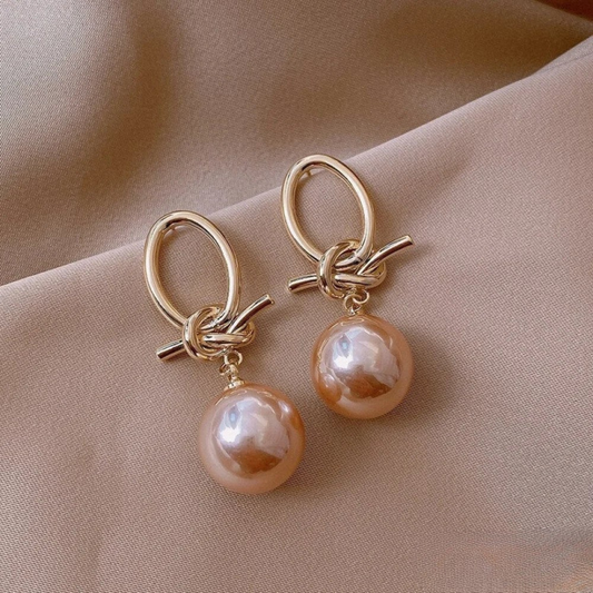 Graceful Pearl Dangle Earrings