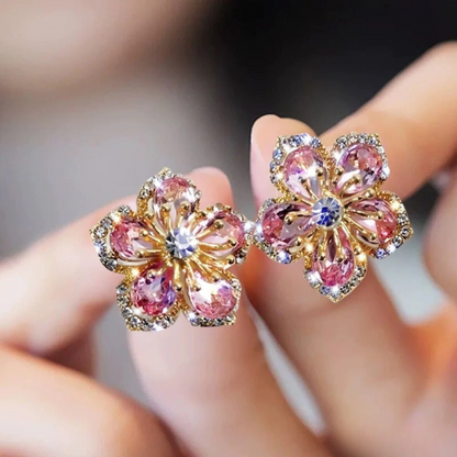 Vibrant Silver Earrings with Zirconia