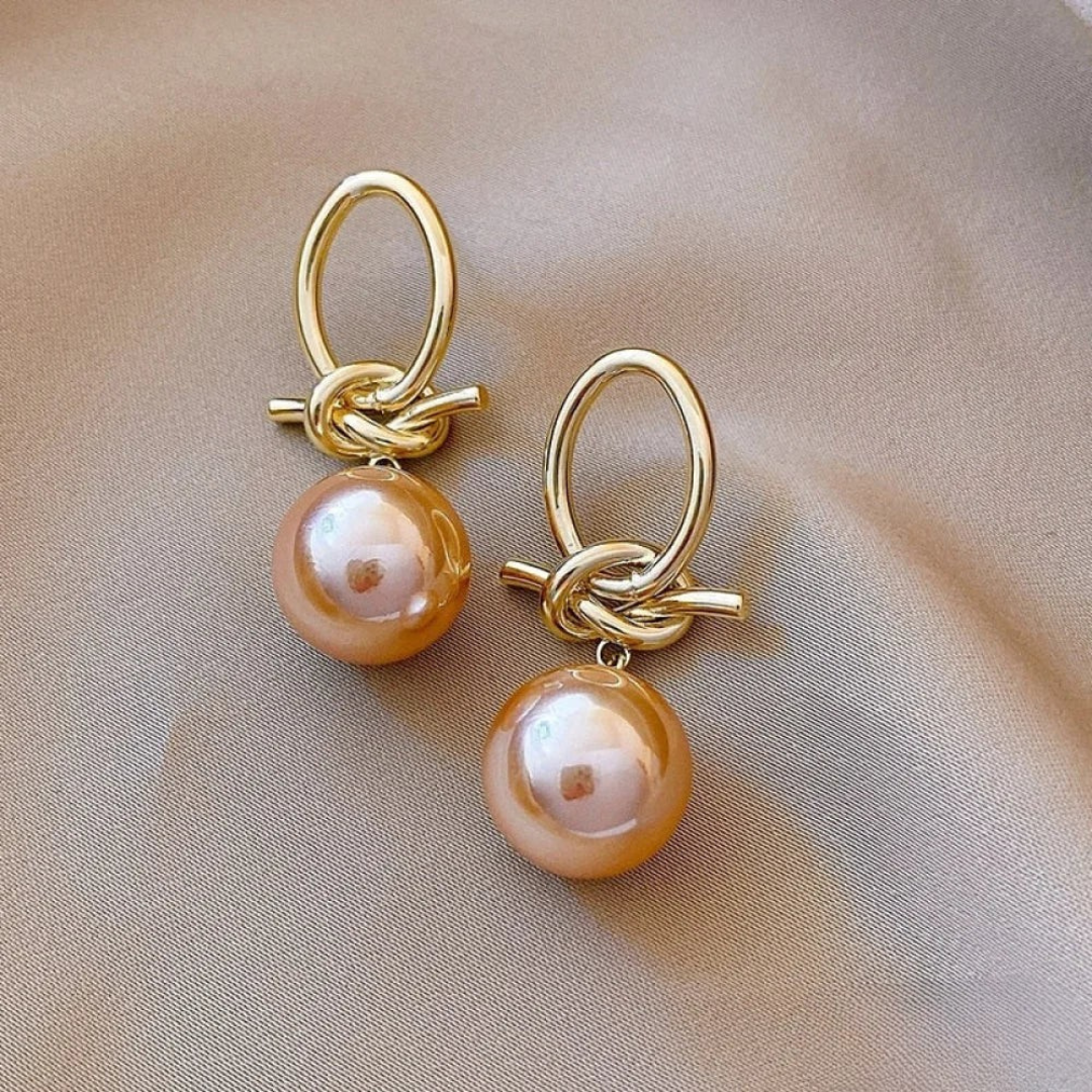 Graceful Pearl Dangle Earrings