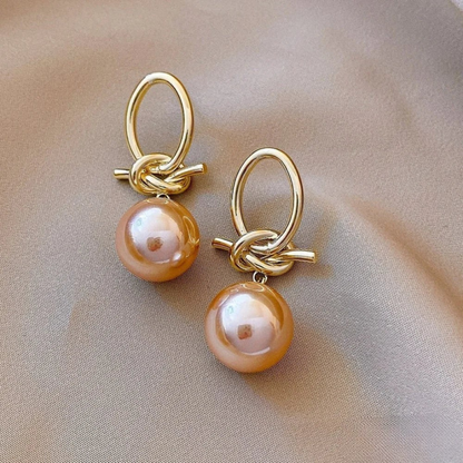 Graceful Pearl Dangle Earrings