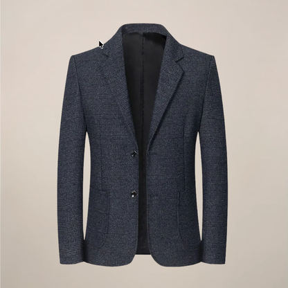 Men’s Slim Fit Plaid Blazer – Vintage Check Style for Events