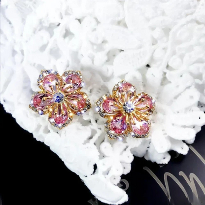 Vibrant Silver Earrings with Zirconia