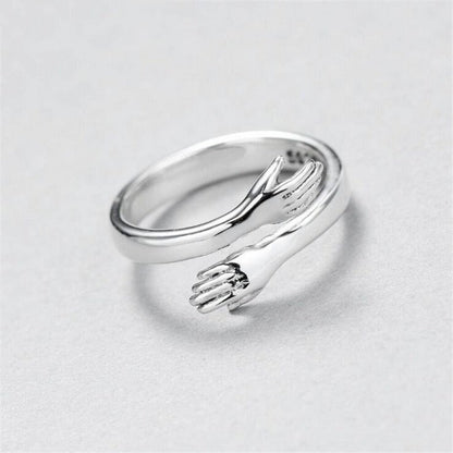 Flexible Silver Embrace Ring