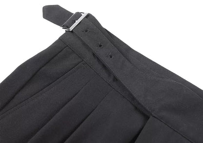 Men's Formal High-Waisted Pleated Trousers for Events
