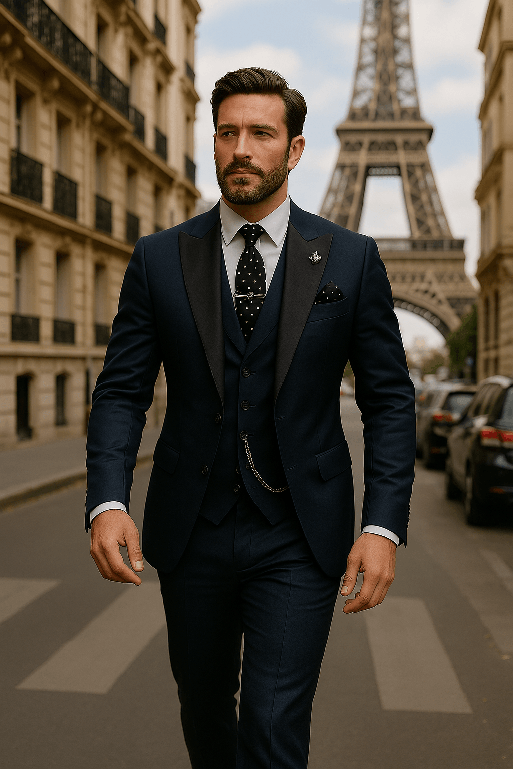 Men’s Slim Fit 3-Piece Suit Set for Formal Occasions