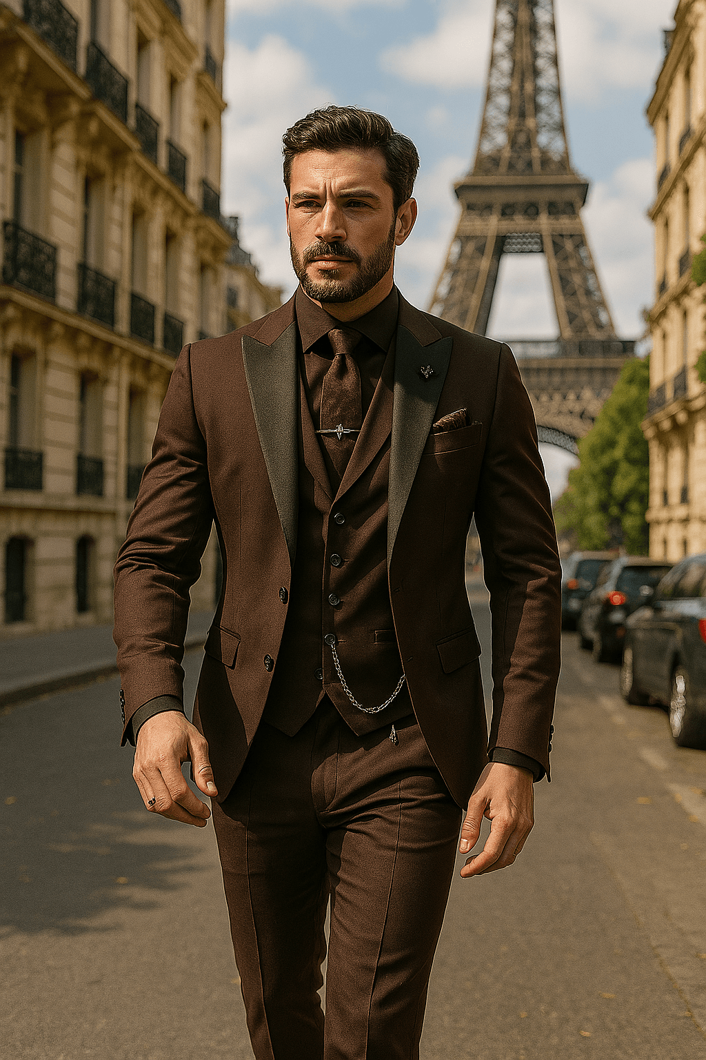 Men’s Slim Fit 3-Piece Suit Set for Formal Occasions