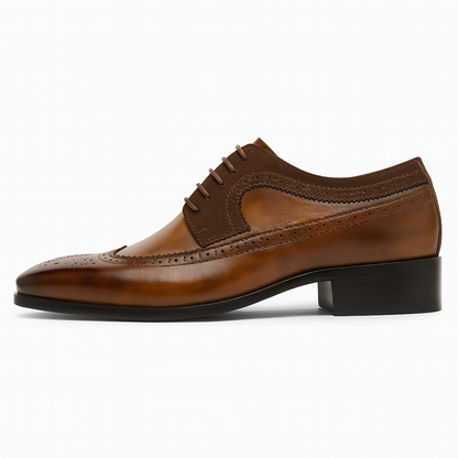 Men's Two-Tone Wingtip Brogue Oxford Shoes for Formal Events