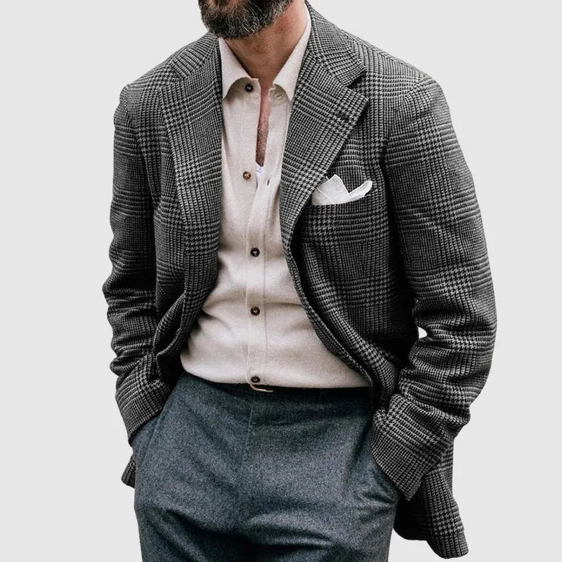 Men’s Checkered Blazer – Stylish Fabric for Any Occasion