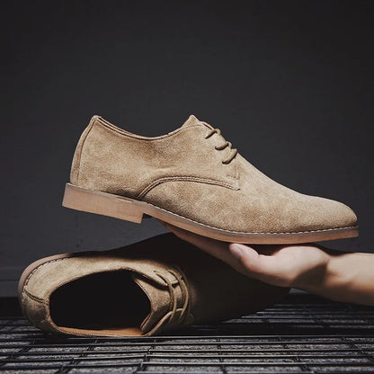 Men’s Suede Lace-Up Dress Shoes for Weddings and Formal Events