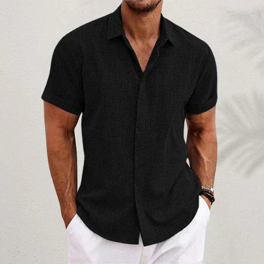 Men's Classic Short Sleeve Summer Shirt - Ideal for Warm Weather Wear