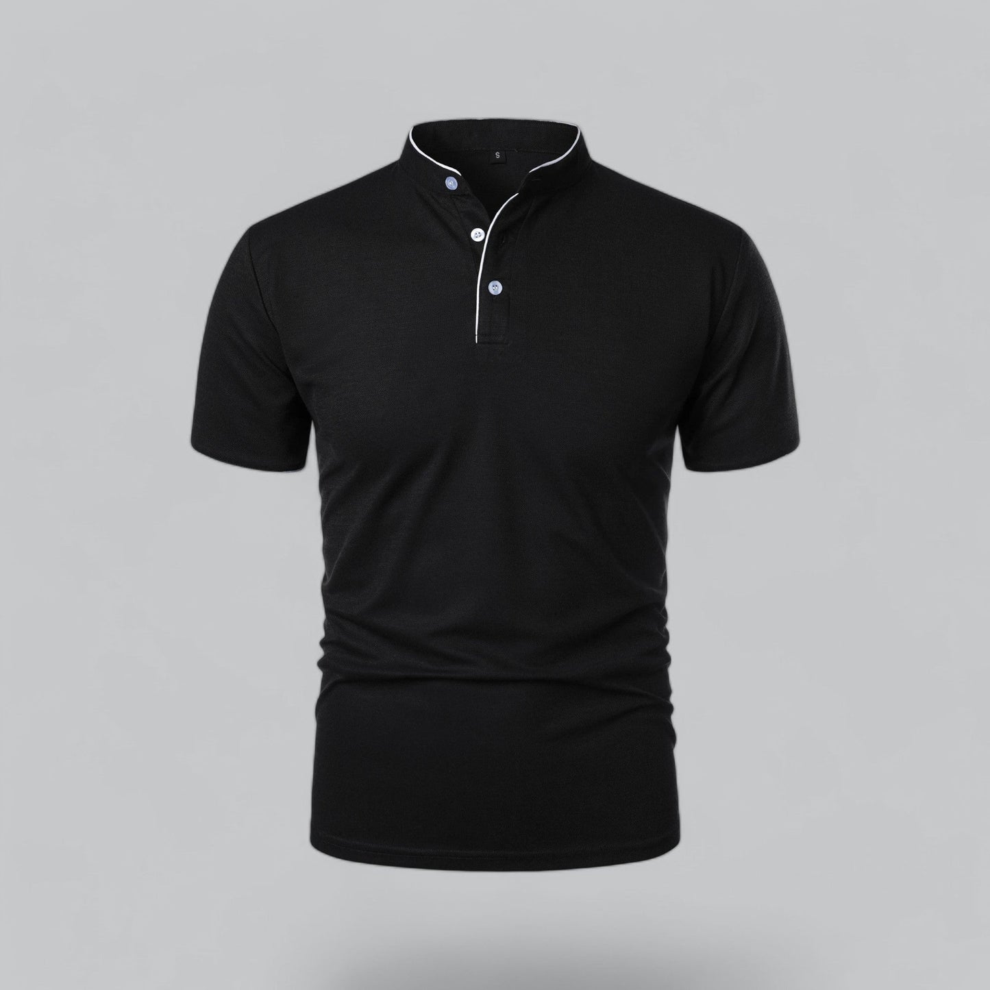 Men’s Collarless Polo Shirt – Classic Style for Any Occasion