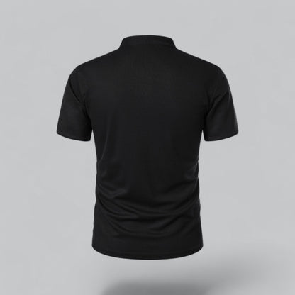 Men’s Collarless Polo Shirt – Classic Style for Any Occasion