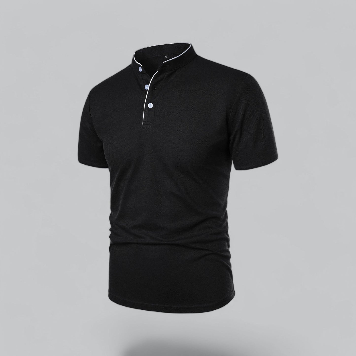 Men’s Collarless Polo Shirt – Classic Style for Any Occasion