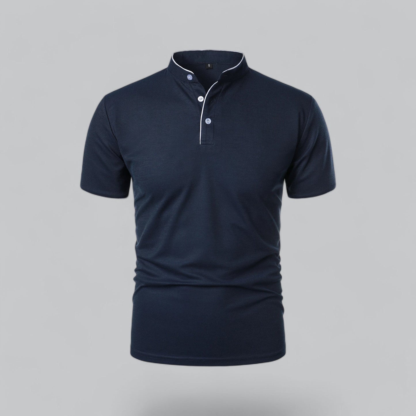 Men’s Collarless Polo Shirt – Classic Style for Any Occasion