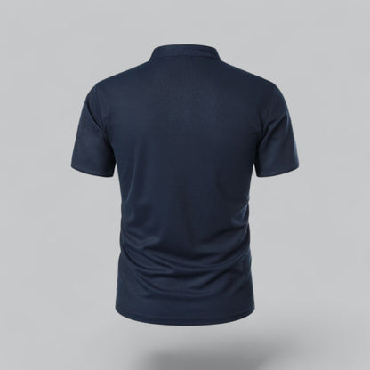 Men’s Collarless Polo Shirt – Classic Style for Any Occasion