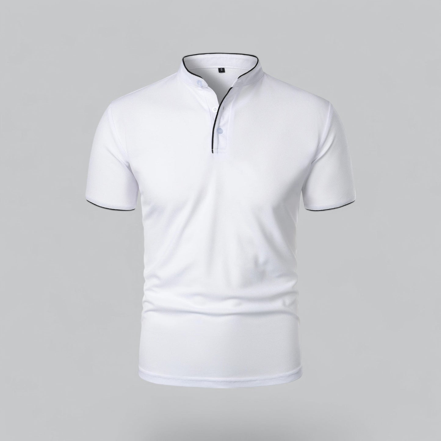 Men’s Collarless Polo Shirt – Classic Style for Any Occasion