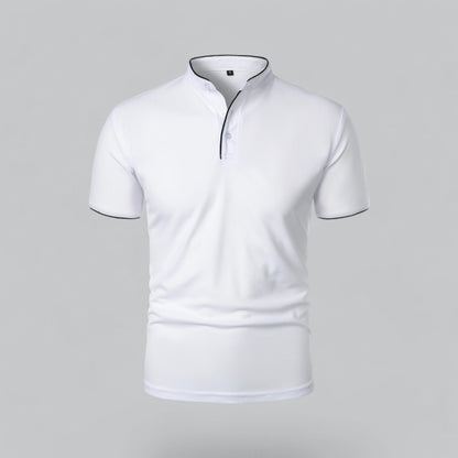 Men’s Collarless Polo Shirt – Classic Style for Any Occasion