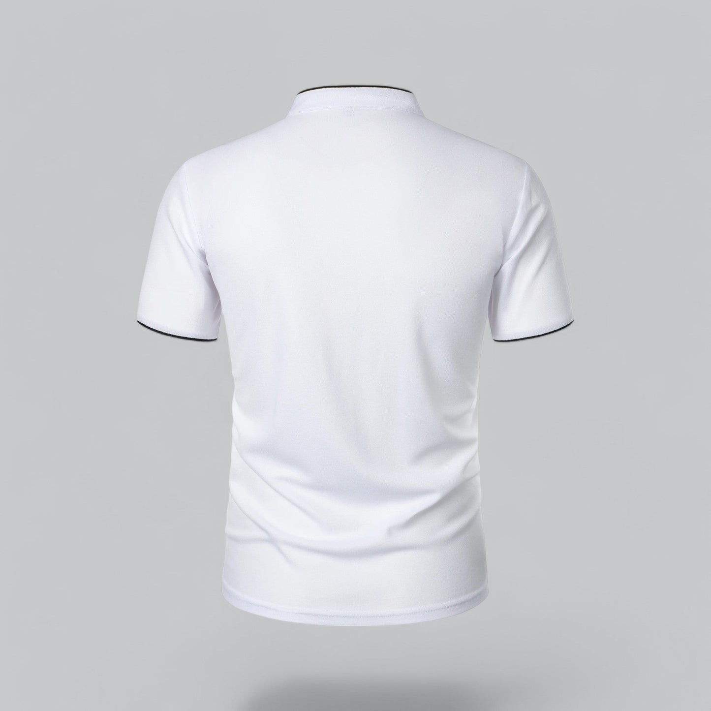 Men’s Collarless Polo Shirt – Classic Style for Any Occasion