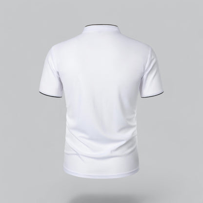Men’s Collarless Polo Shirt – Classic Style for Any Occasion