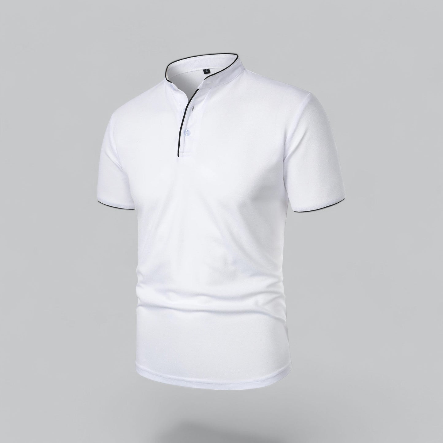 Men’s Collarless Polo Shirt – Classic Style for Any Occasion
