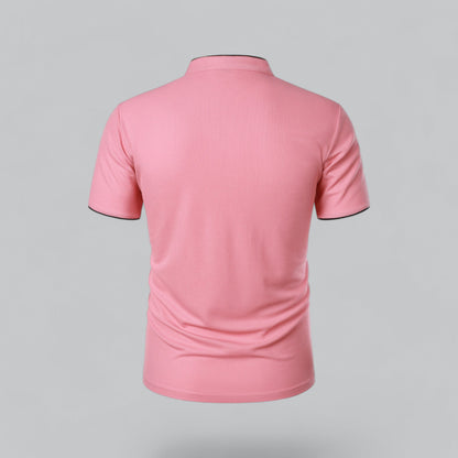 Men’s Collarless Polo Shirt – Classic Style for Any Occasion