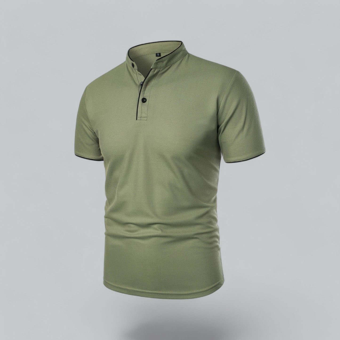 Men’s Collarless Polo Shirt – Classic Style for Any Occasion