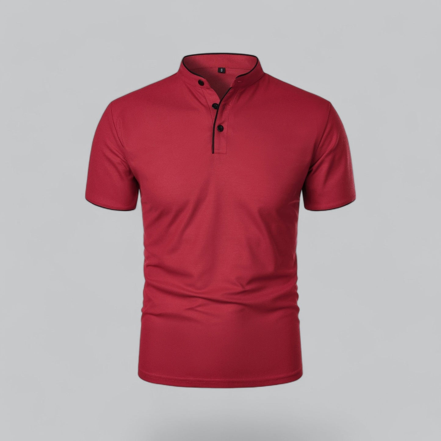 Men’s Collarless Polo Shirt – Classic Style for Any Occasion