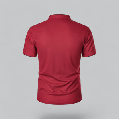 Men’s Collarless Polo Shirt – Classic Style for Any Occasion