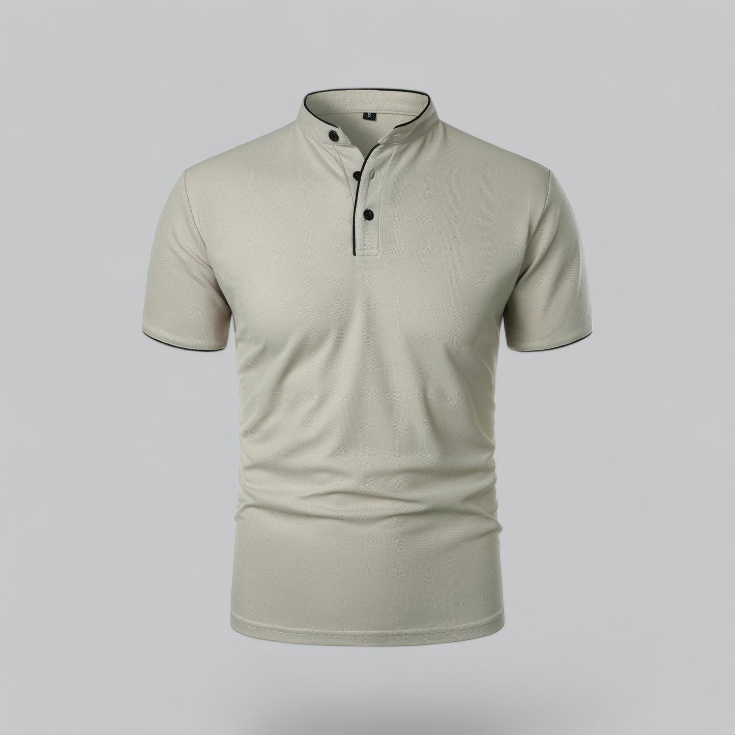 Men’s Collarless Polo Shirt – Classic Style for Any Occasion