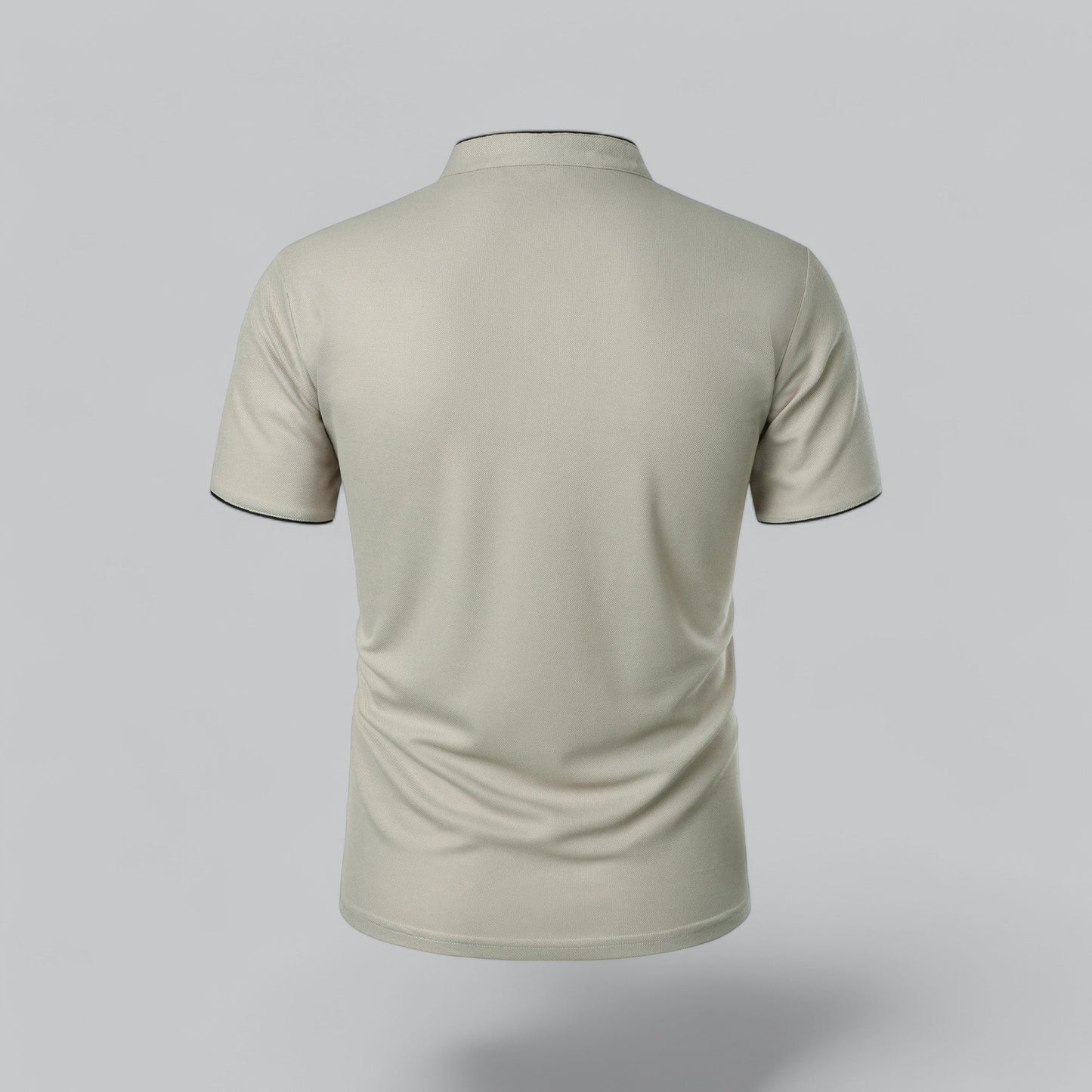 Men’s Collarless Polo Shirt – Classic Style for Any Occasion