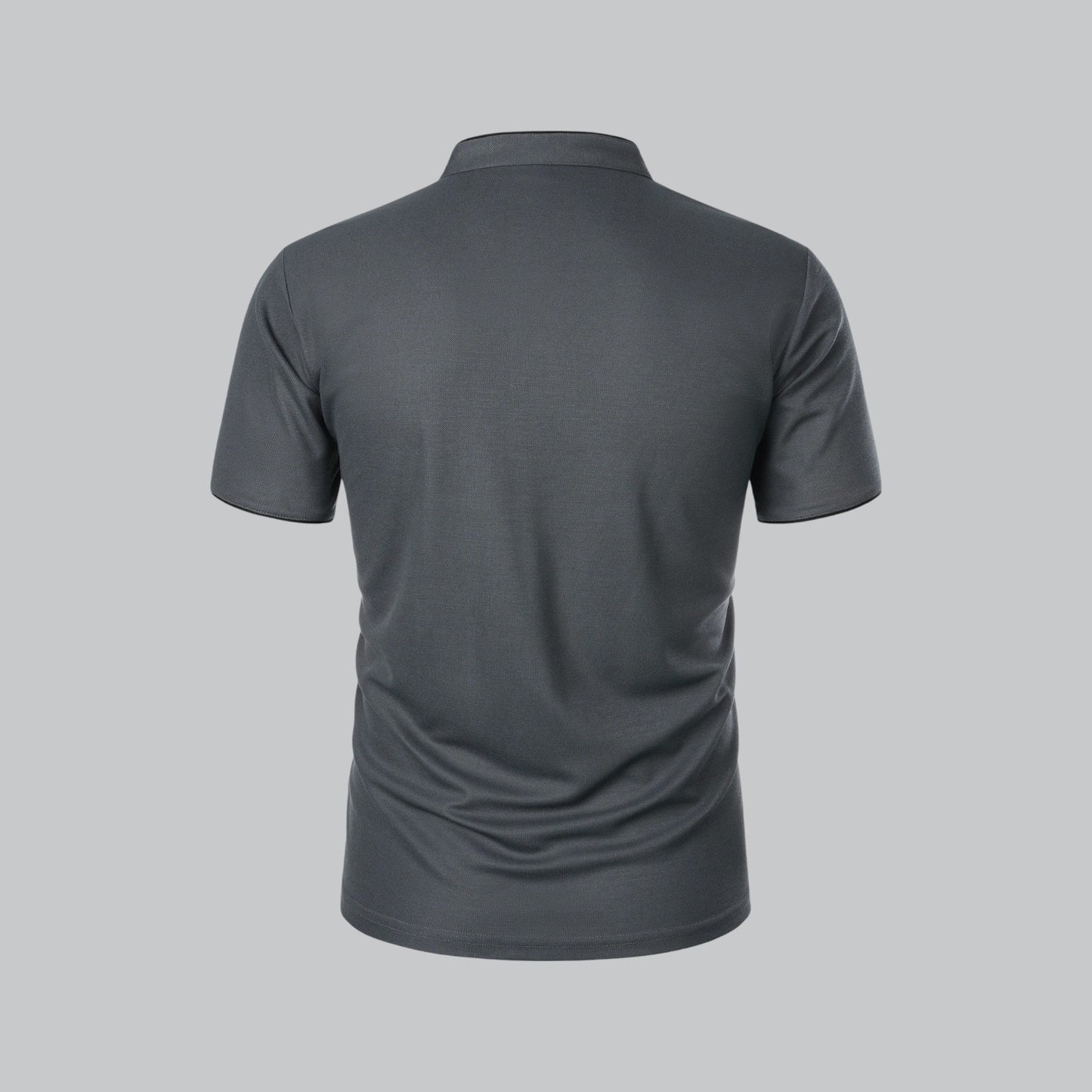 Men’s Collarless Polo Shirt – Classic Style for Any Occasion
