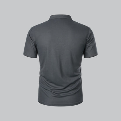 Men’s Collarless Polo Shirt – Classic Style for Any Occasion