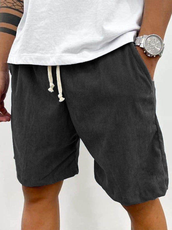 Men’s Corduroy Stretch Shorts – Stylish Ribbed Texture for Spring Wear