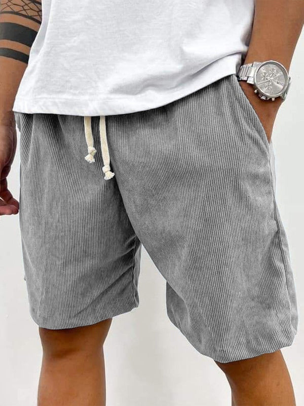 Men’s Corduroy Stretch Shorts – Stylish Ribbed Texture for Spring Wear