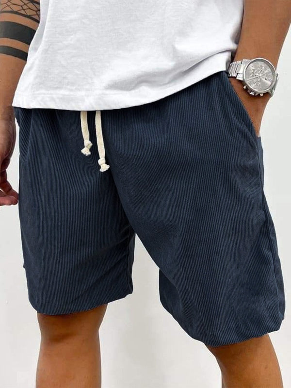 Men’s Corduroy Stretch Shorts – Stylish Ribbed Texture for Spring Wear