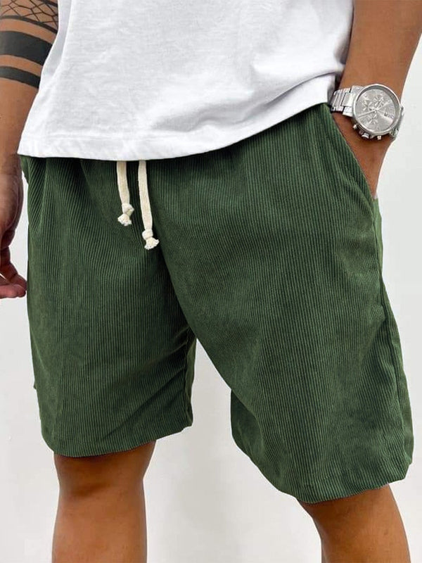Men’s Corduroy Stretch Shorts – Stylish Ribbed Texture for Spring Wear