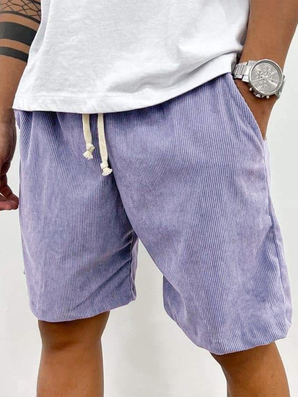Men’s Corduroy Stretch Shorts – Stylish Ribbed Texture for Spring Wear